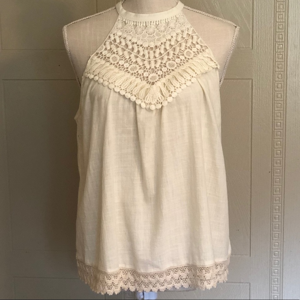 Mistic Prysm cotton halter tie top